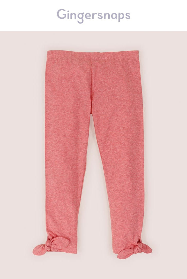 جينجرسنابس ليقنز بناتي سادة بفيونكة من أسفل أحمر