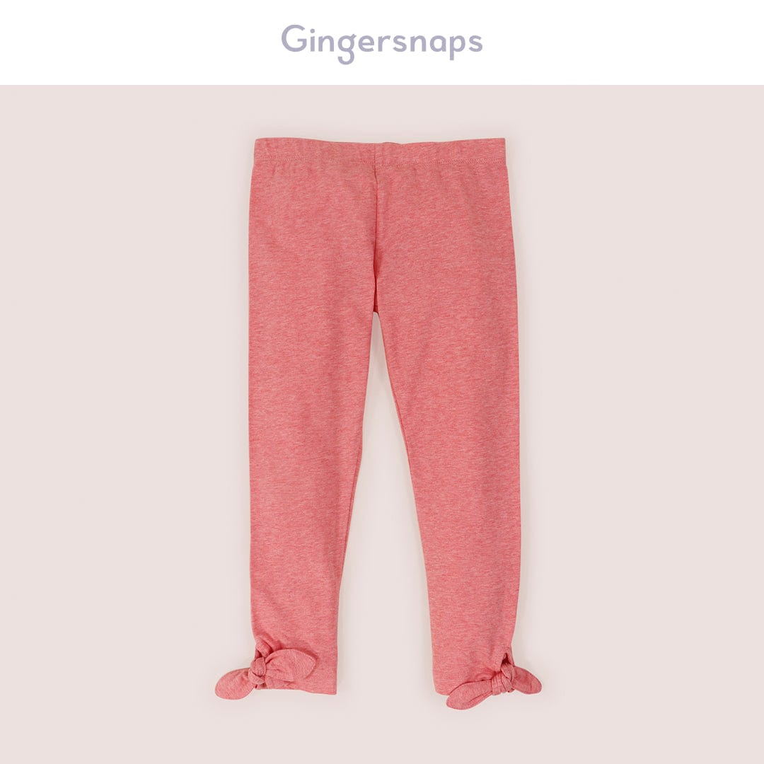 جينجرسنابس ليقنز بناتي سادة بفيونكة من أسفل أحمر