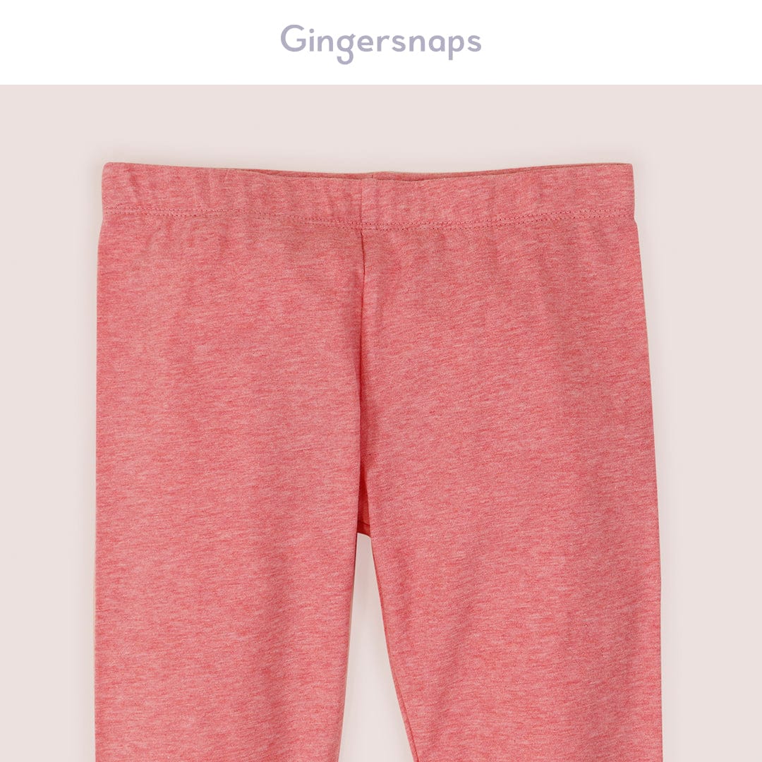 جينجرسنابس ليقنز بناتي سادة بفيونكة من أسفل أحمر