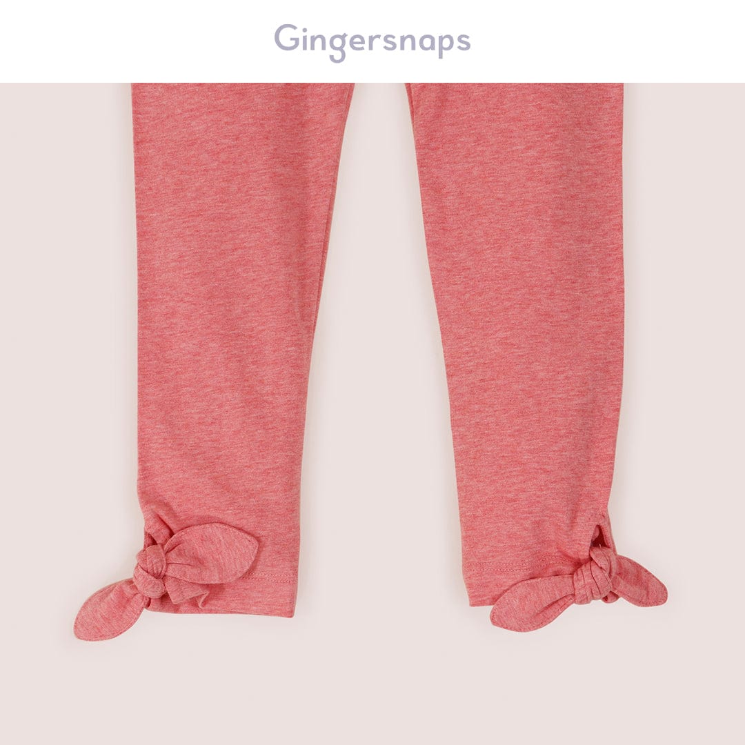 جينجرسنابس ليقنز بناتي سادة بفيونكة من أسفل أحمر