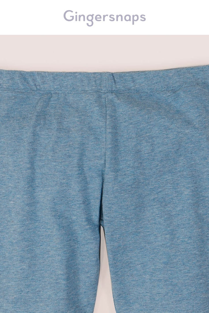 جينجرسنابس ليقنز بناتي بفيونكة من أسفل ازرق فاتح