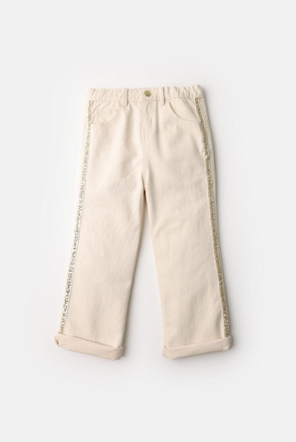 جينجرسنابس بنطلون بخطوط خرز على الجانبين بناتي أوف وايت