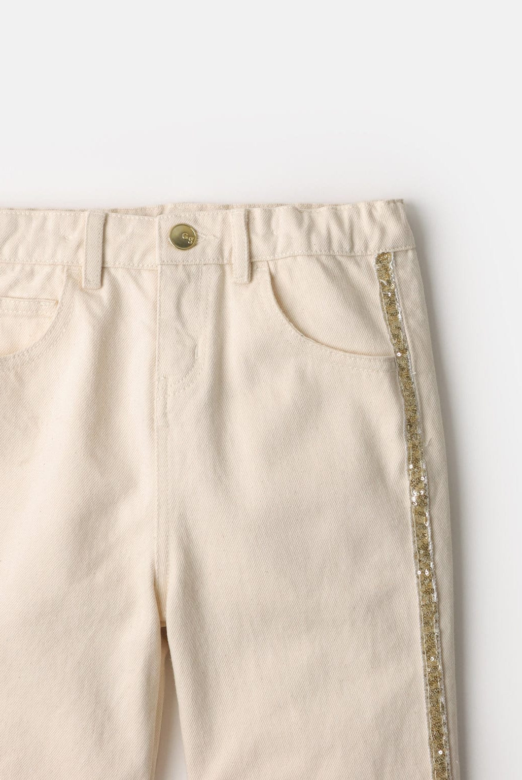 جينجرسنابس بنطلون بخطوط خرز على الجانبين بناتي أوف وايت