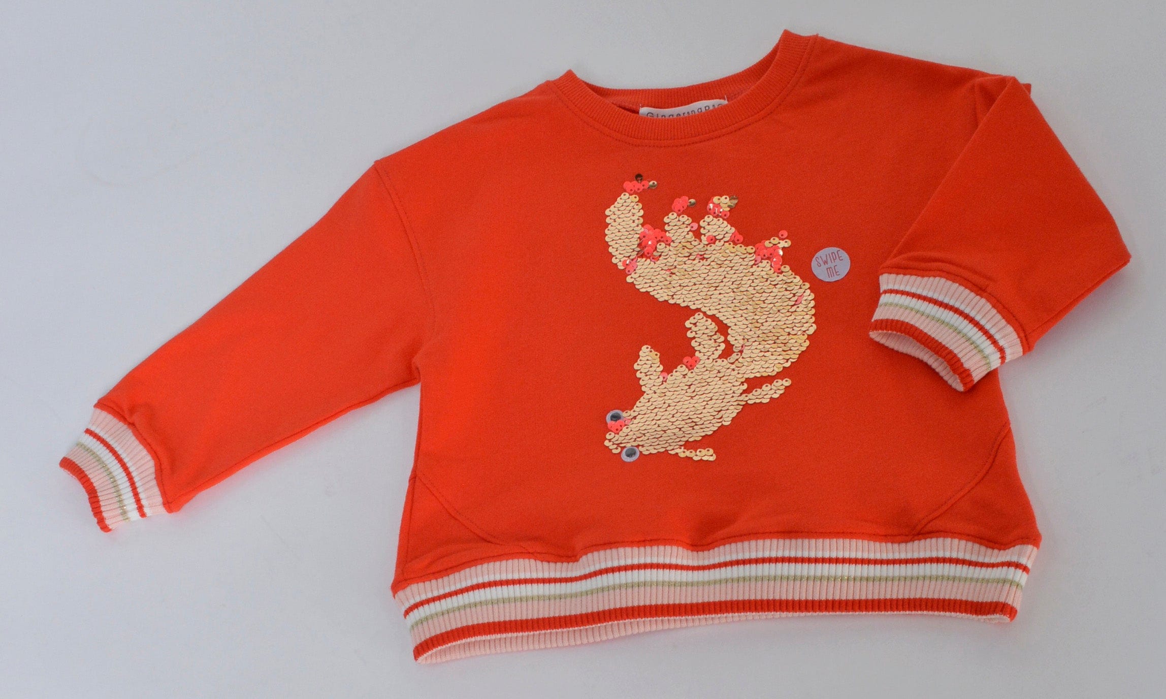 جينجرسنابس بلوزه كم طويل بخصر مطاطي مخطط الغرينادين