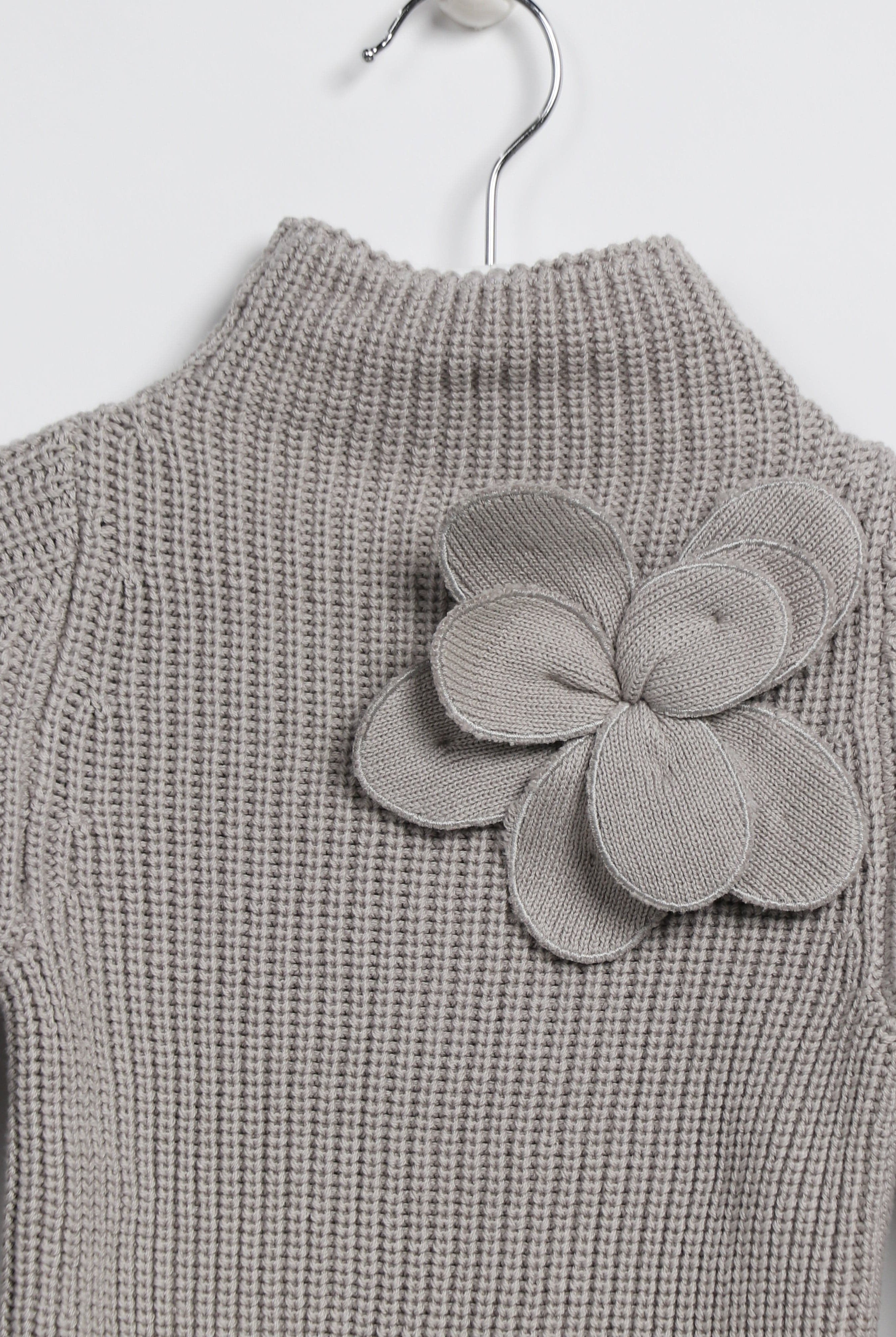 جينجرسنابس بلوفر بناتي مضفر رقبة مرتفعة رمادي