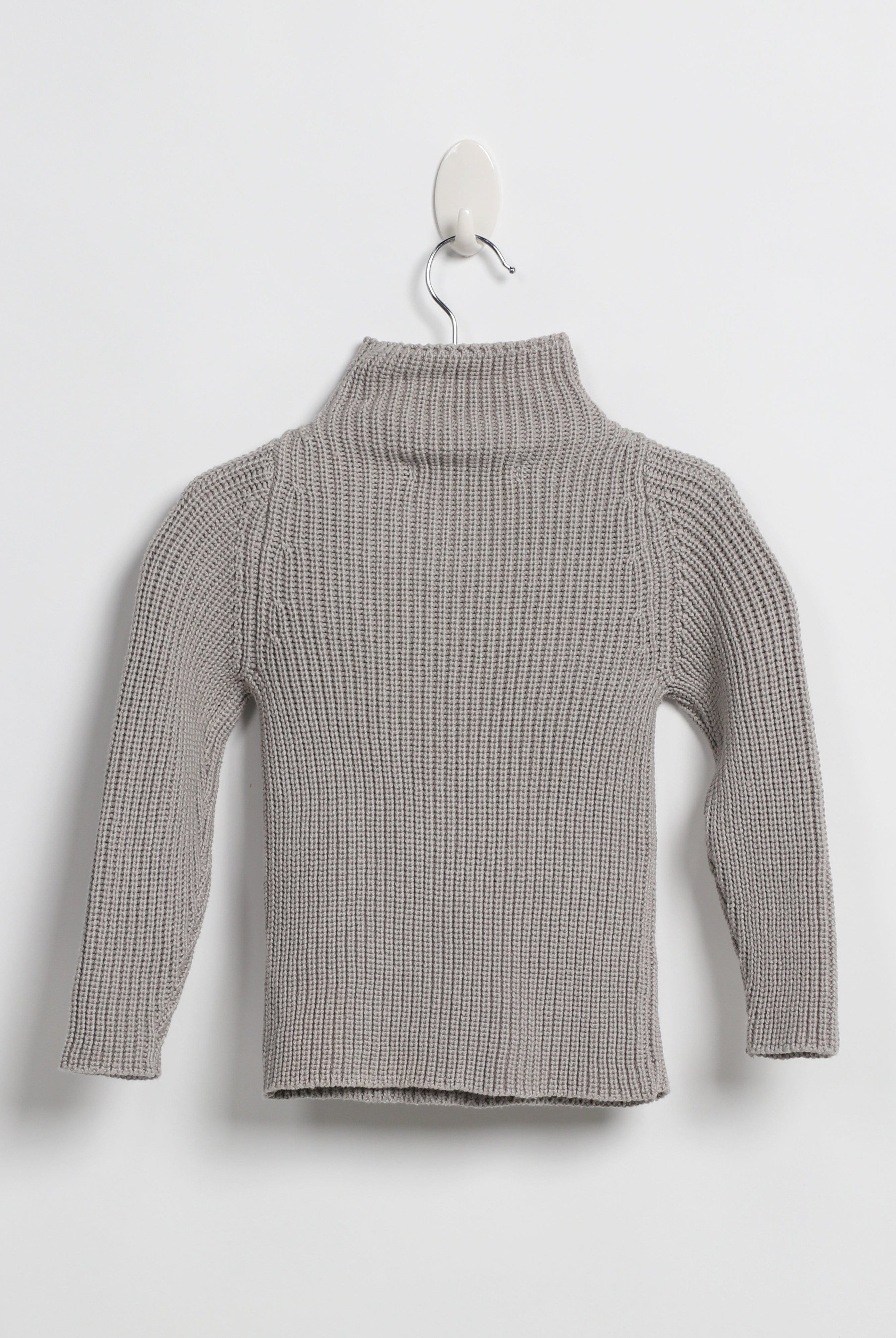 جينجرسنابس بلوفر بناتي مضفر رقبة مرتفعة رمادي