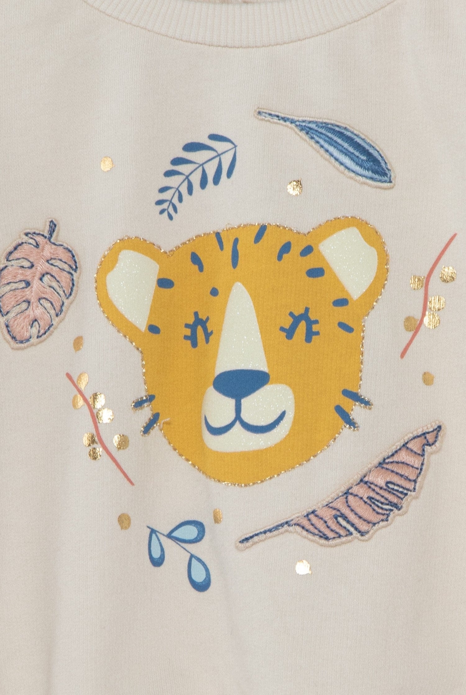 جينجرسنابس بلوفر اطفال بناتي مرسوم عليها نمر أصفر