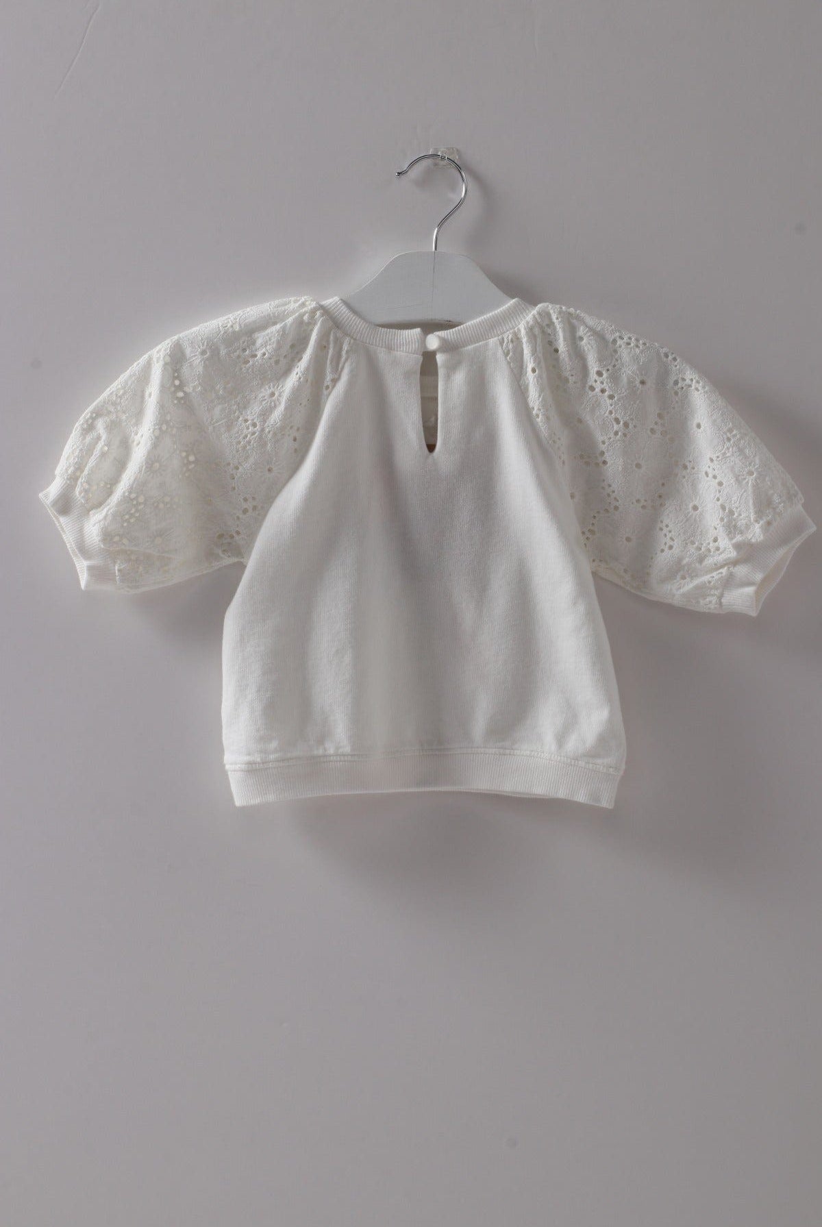 جينجرسنابس بلوزة بكم منفوخ مخرم مزينة بطبعة بغبغان أوف وايت