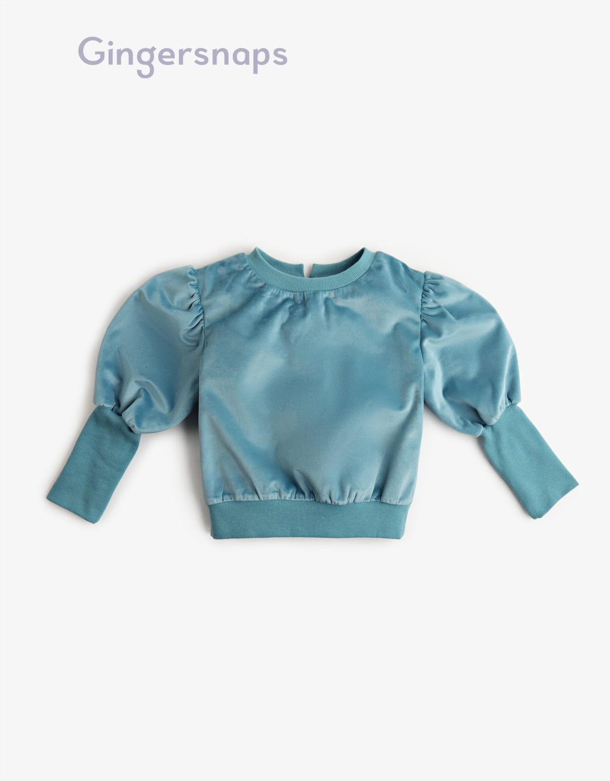 جينجرسنابس بلوزة اطفال سواريه بكم منفوخ وضيق من الأسفل أزرق