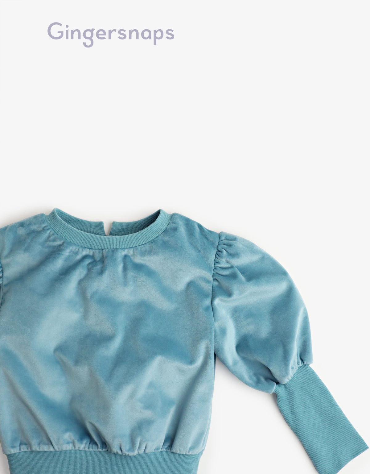 جينجرسنابس بلوزة اطفال سواريه بكم منفوخ وضيق من الأسفل أزرق