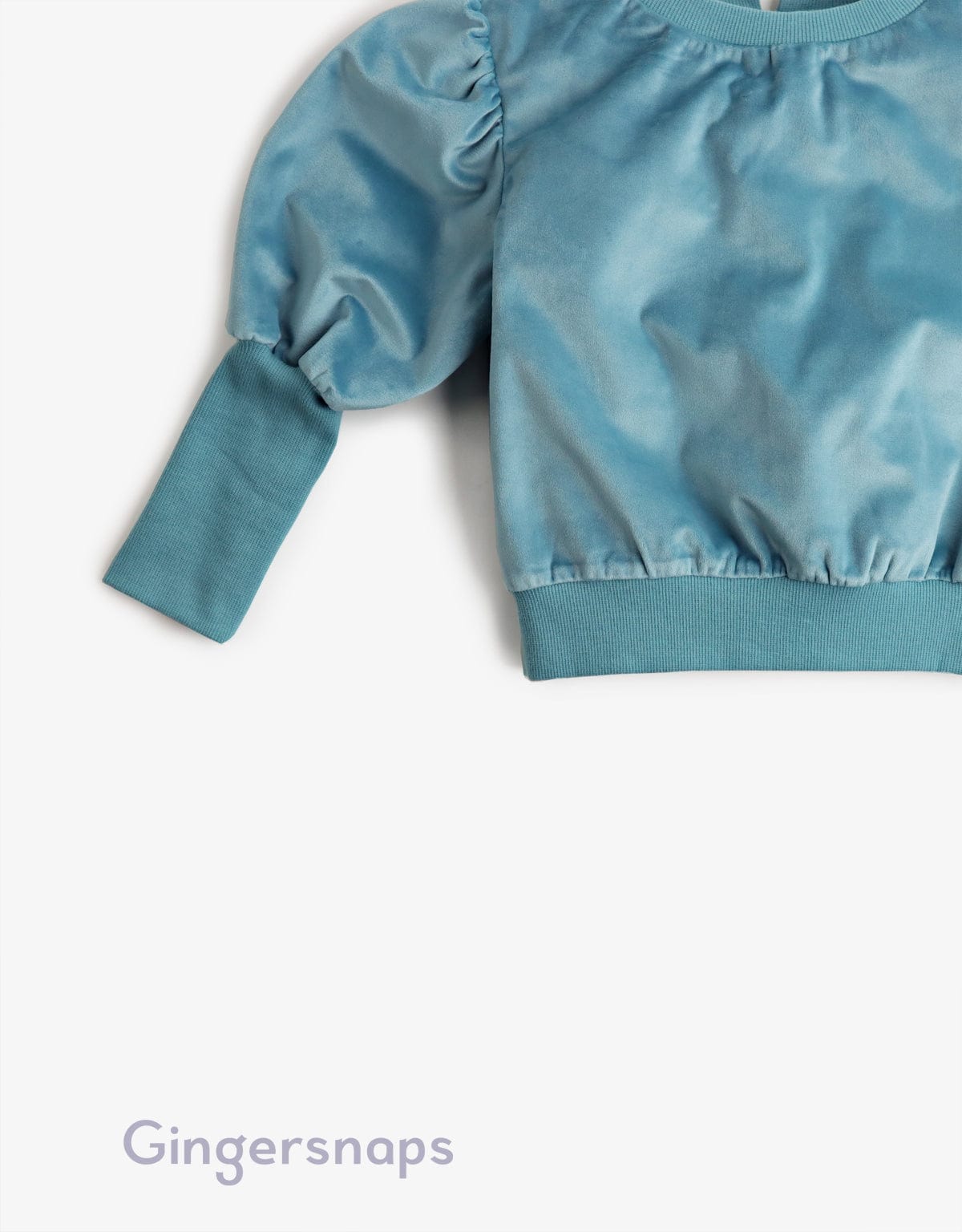 جينجرسنابس بلوزة اطفال سواريه بكم منفوخ وضيق من الأسفل أزرق