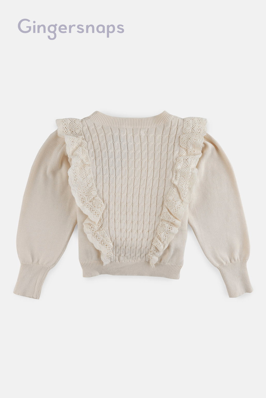 جينجرسنابس بلوفر مضفر بكرانيش كم طويل أوف وايت