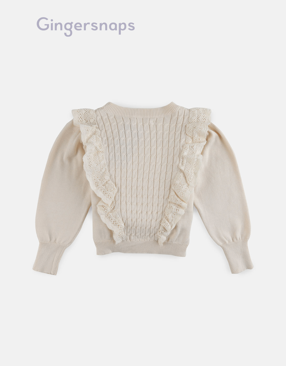 جينجرسنابس بلوفر مضفر بكرانيش كم طويل أوف وايت