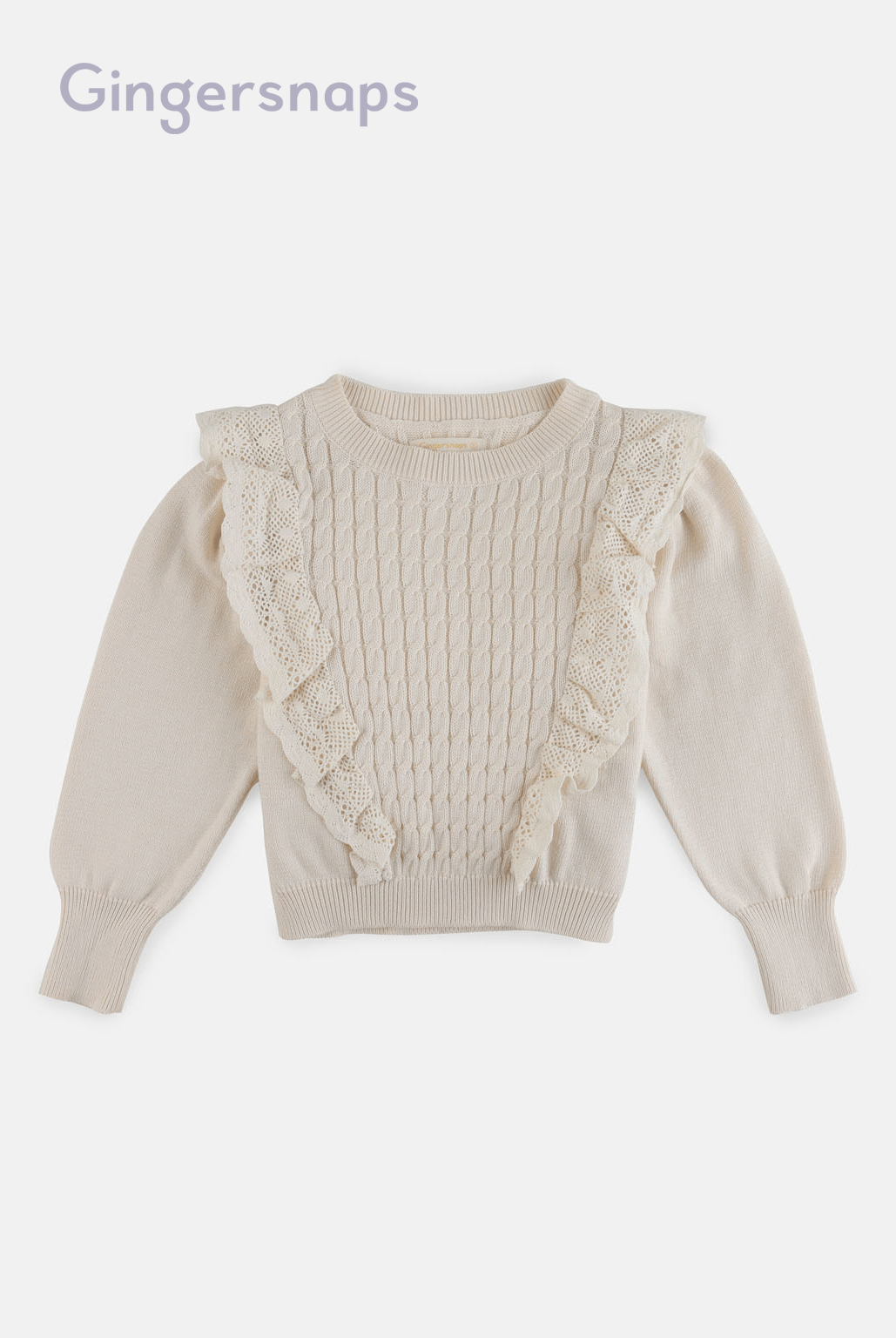 جينجرسنابس بلوفر مضفر بكرانيش كم طويل أوف وايت