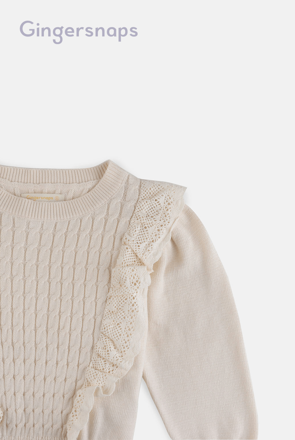 جينجرسنابس بلوفر مضفر بكرانيش كم طويل أوف وايت