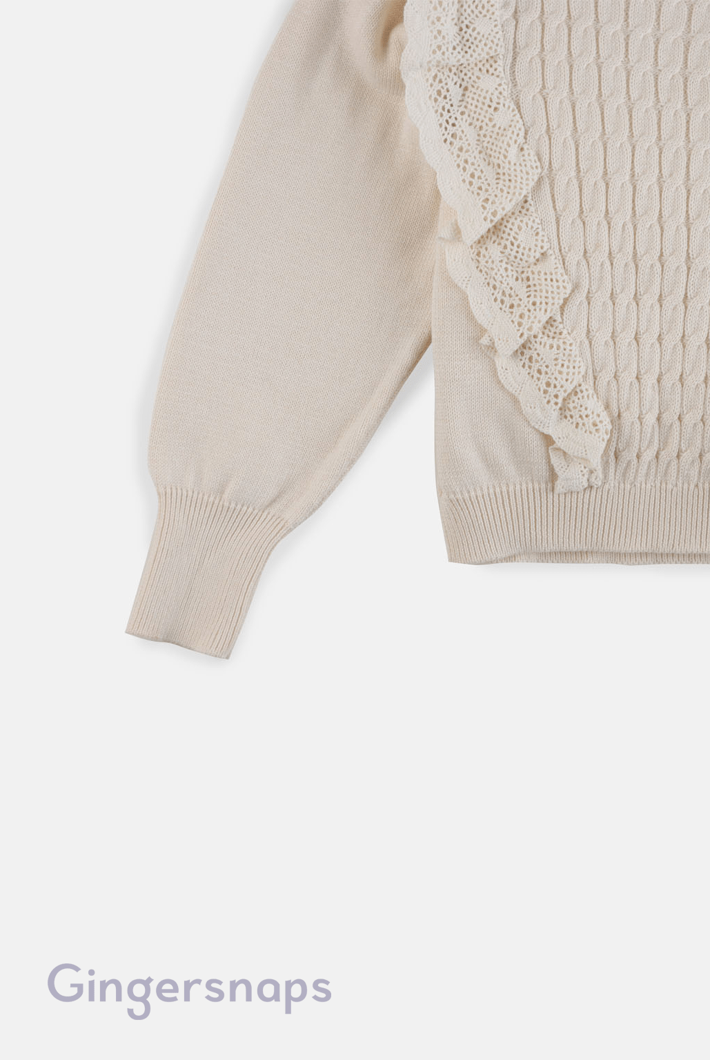 جينجرسنابس بلوفر مضفر بكرانيش كم طويل أوف وايت