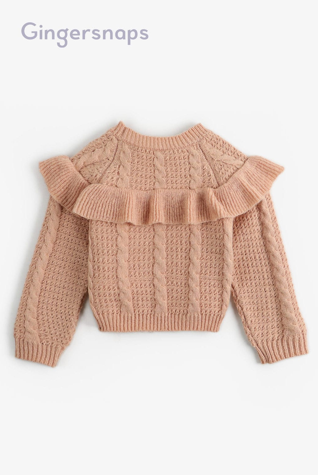 جينجرسنابس بلوزه بناتي صوف بكرانيش علي الصدر أحمر بنفسجي