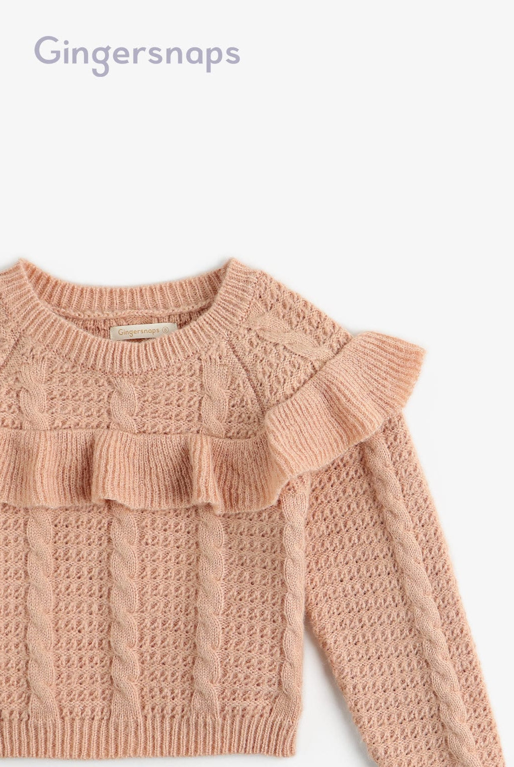 جينجرسنابس بلوزه بناتي صوف بكرانيش علي الصدر أحمر بنفسجي