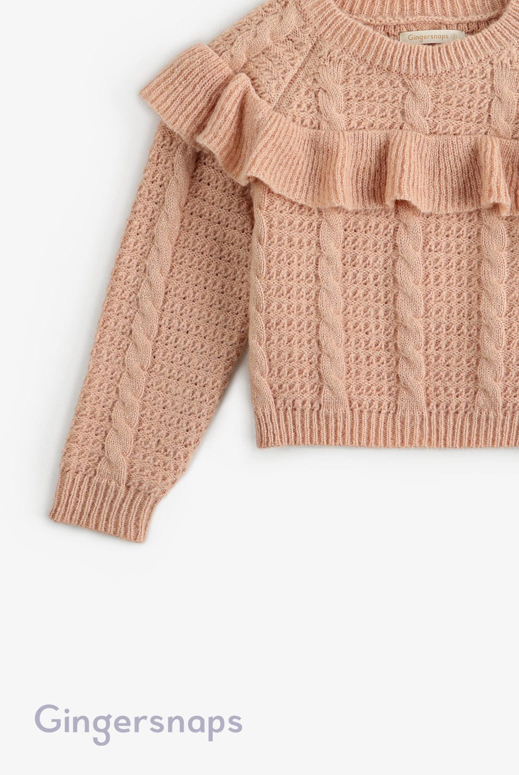 جينجرسنابس بلوزه بناتي صوف بكرانيش علي الصدر أحمر بنفسجي