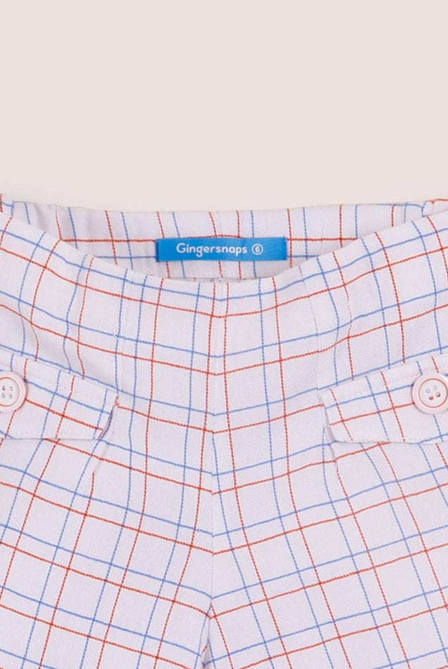 جينجرسنابس شورت كاروهات بجيوب بناتي متعدد الألوان