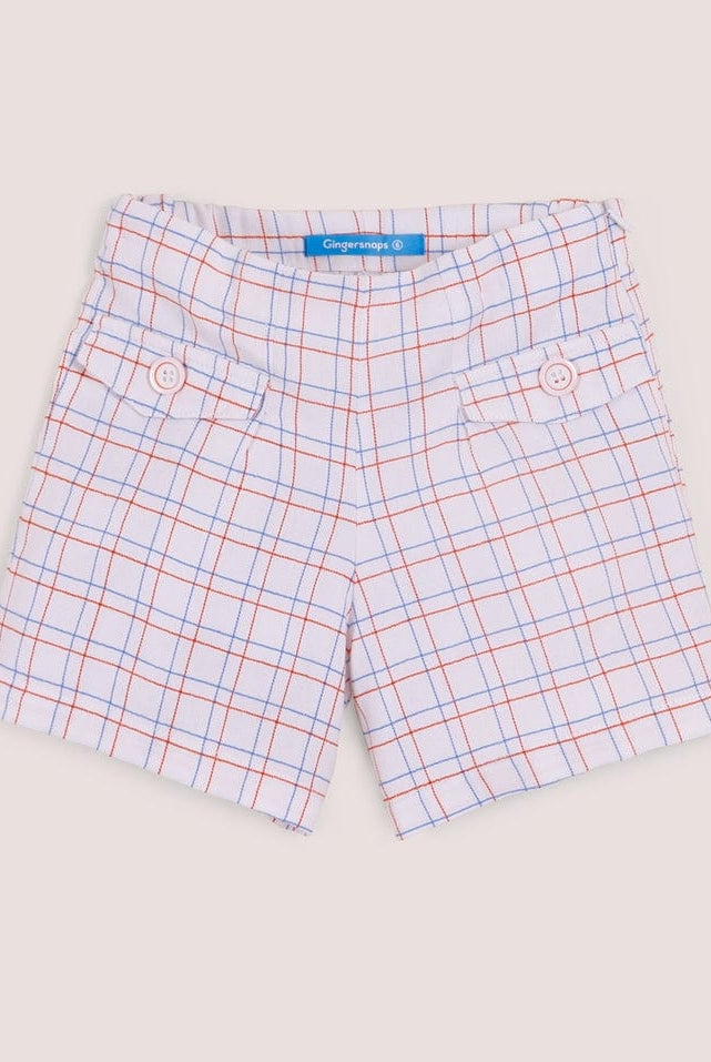 جينجرسنابس شورت كاروهات بجيوب بناتي متعدد الألوان