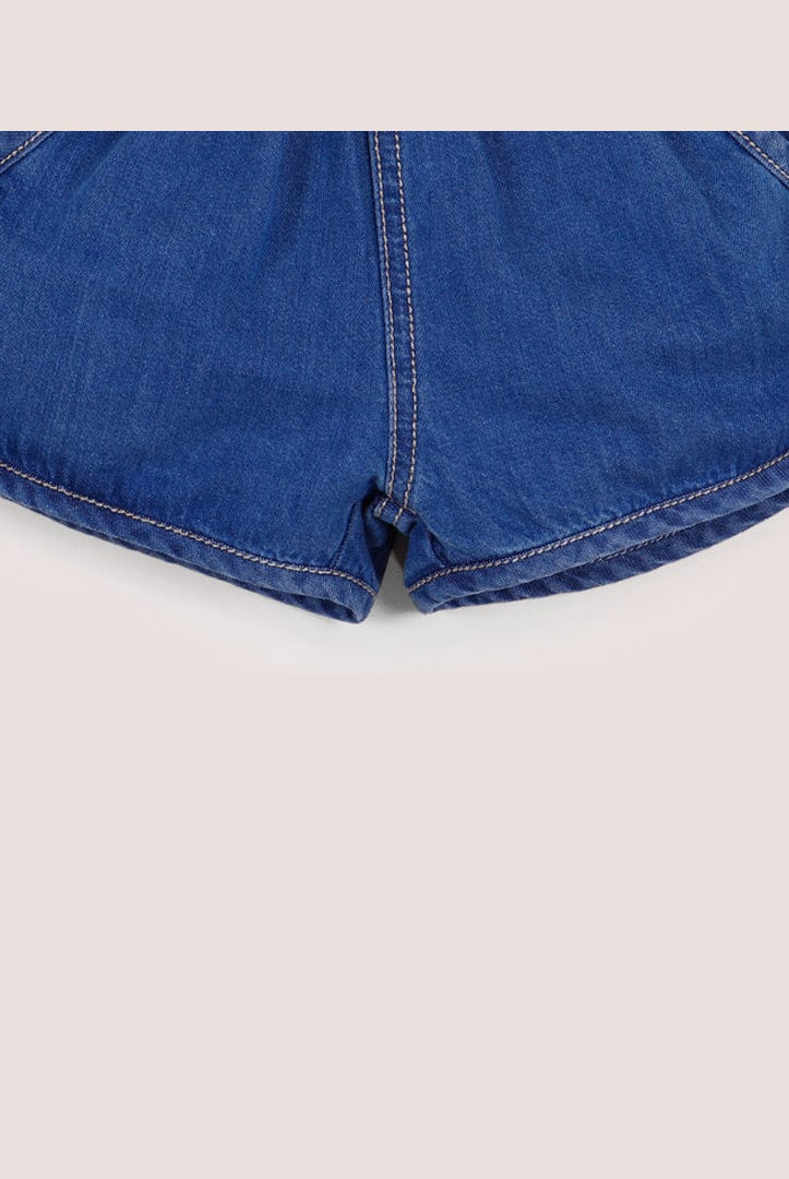 جينجرسنابس شورت جينز قصير بخطوط بالطول بناتي أزرق/سط