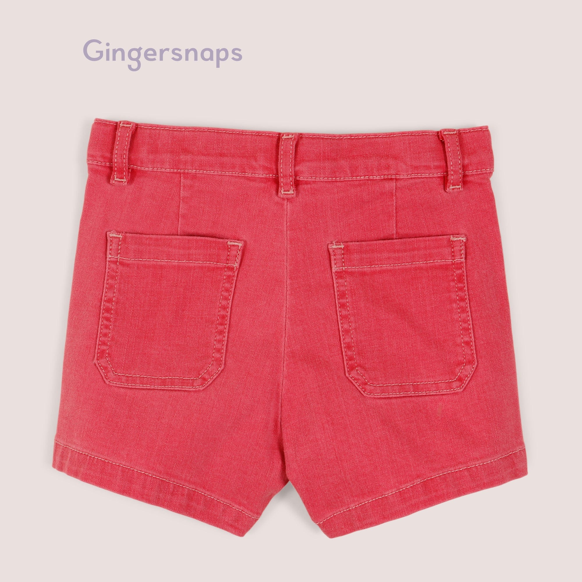 جينجرسنابس شورت جينز ملون مطرز قصير بناتي أحمر