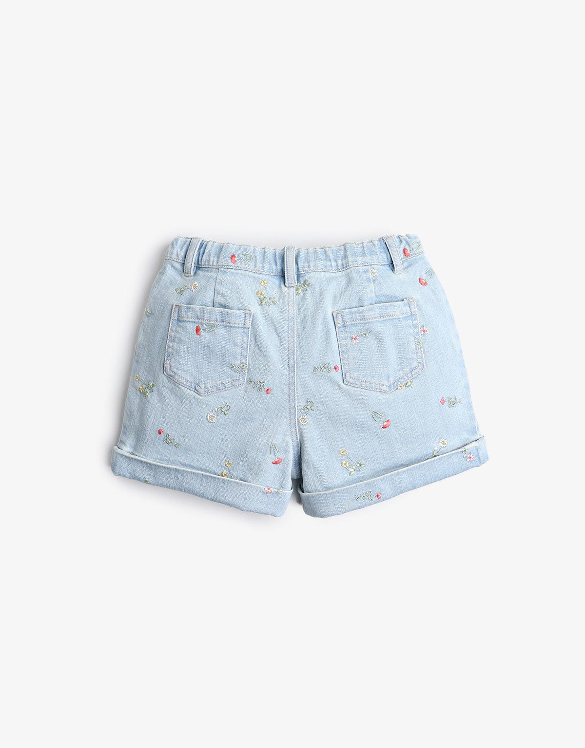 جينجرسنابس شورت جينز مطرز بالخيط بناتي أطفال أزرق فاتح