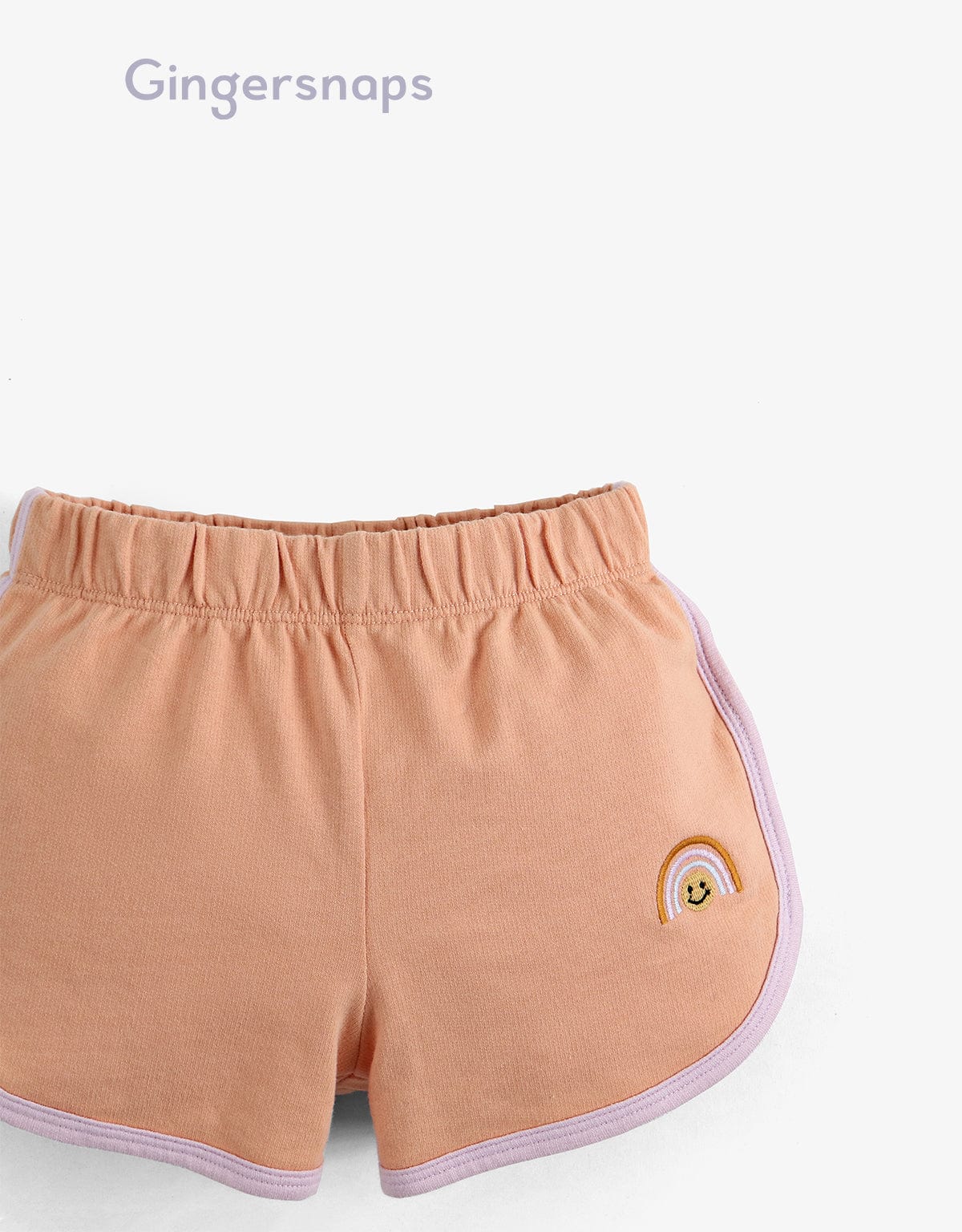جينجرسنابس شورت بناتي سادة برباط أحمر بنفسجي