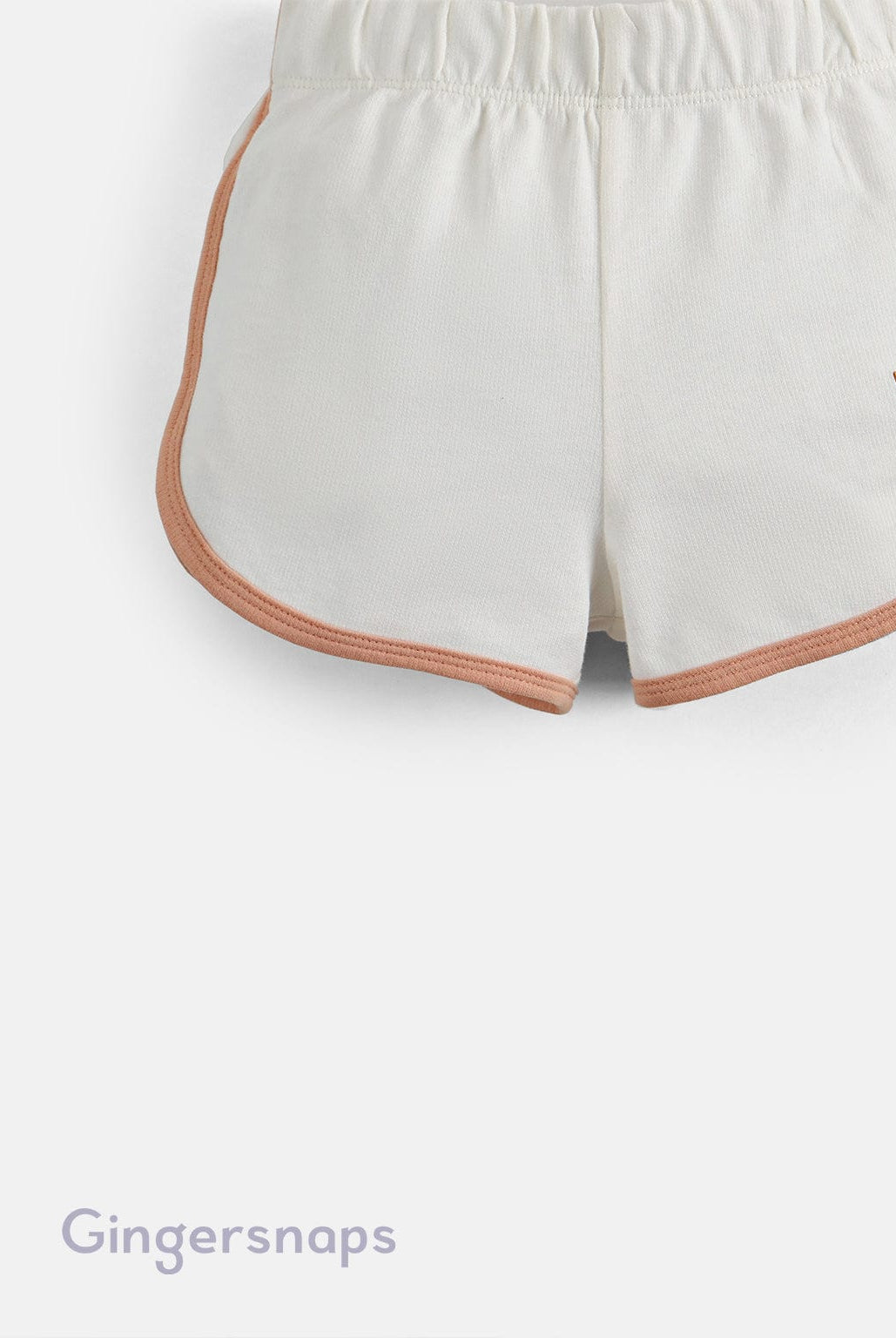 جينجرسنابس شورت بناتي مخطط من الجانبين أبيض