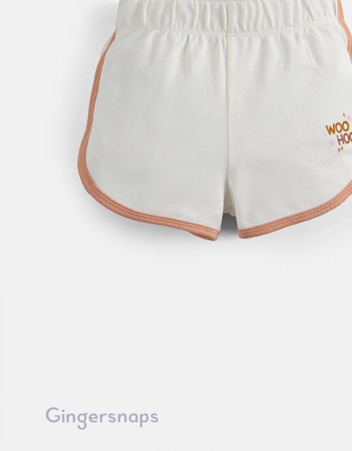 جينجرسنابس شورت بناتي مخطط من الجانبين أبيض