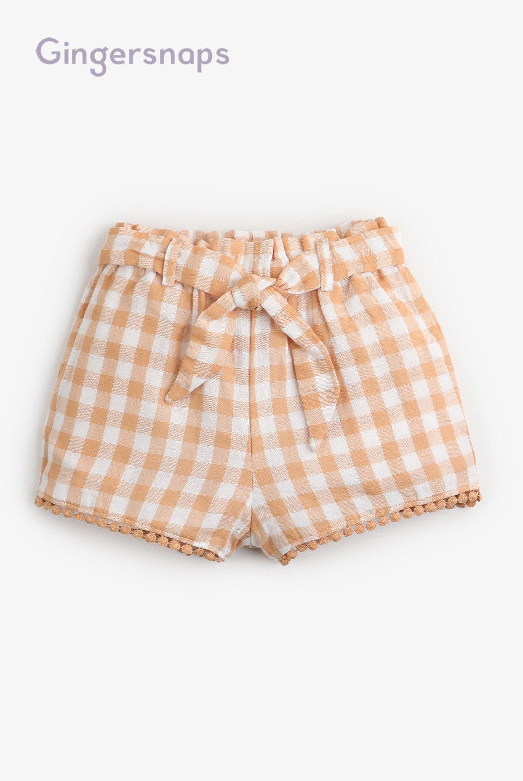 جينجرسنابس شورت كاروهات قصير بناتي أطفال بني