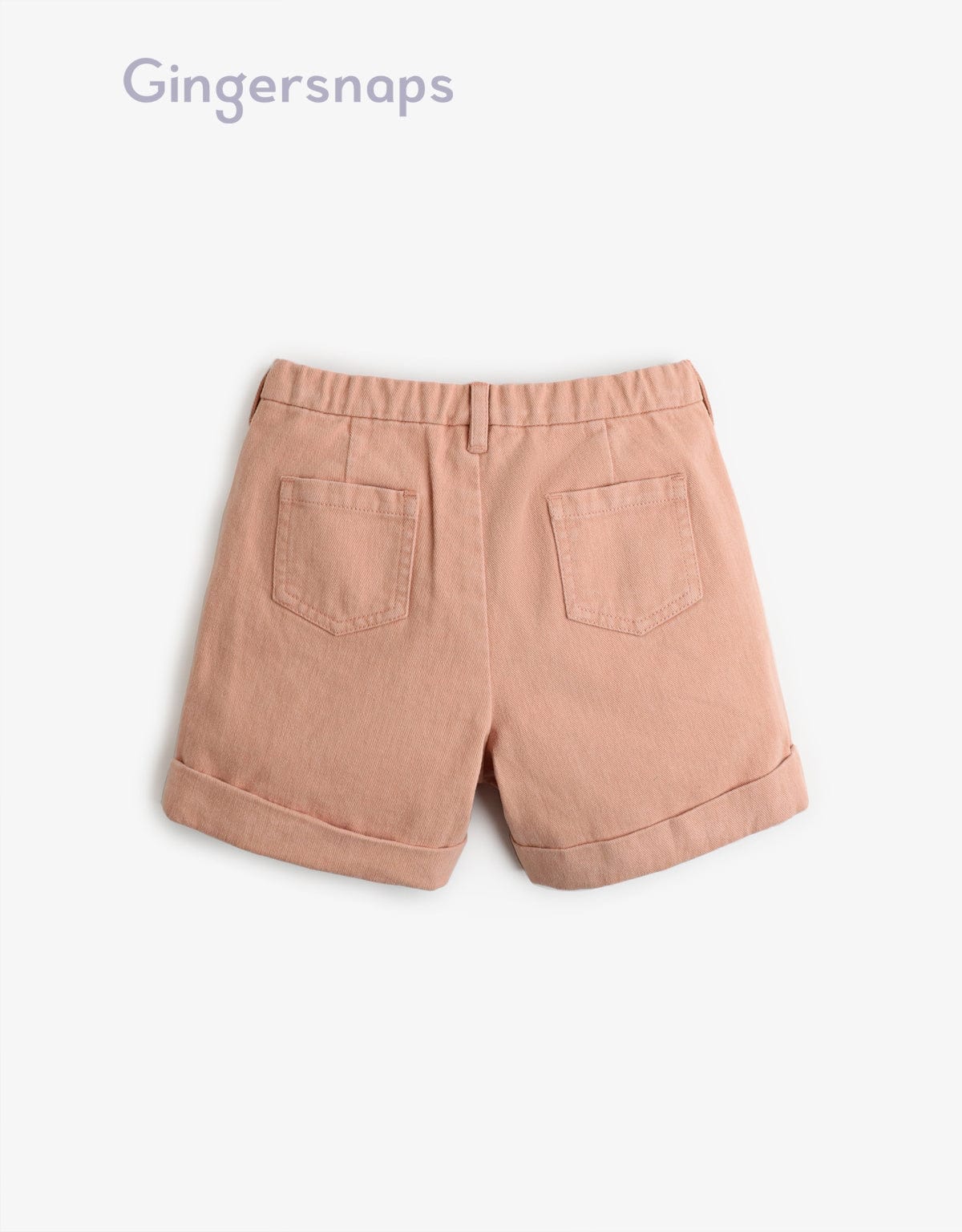 جينجرسنابس شورت سادة بناتي أطفال - الخوخ الوردي