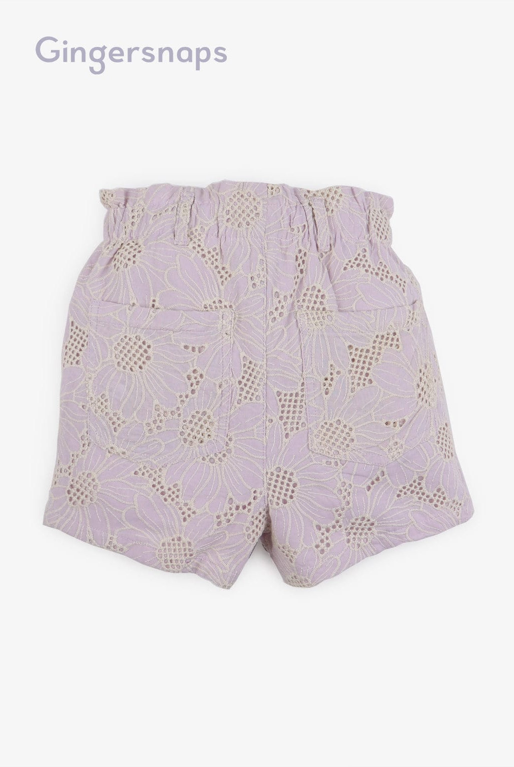 جينجرسنابس شورت بناتي مخرم مبطن أرجواني