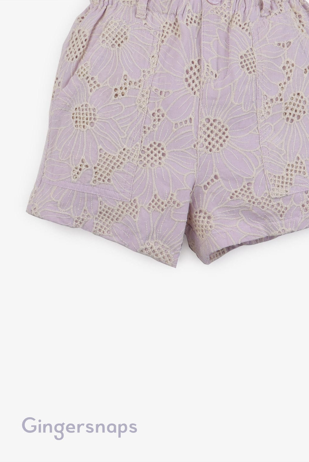 جينجرسنابس شورت بناتي مخرم مبطن أرجواني