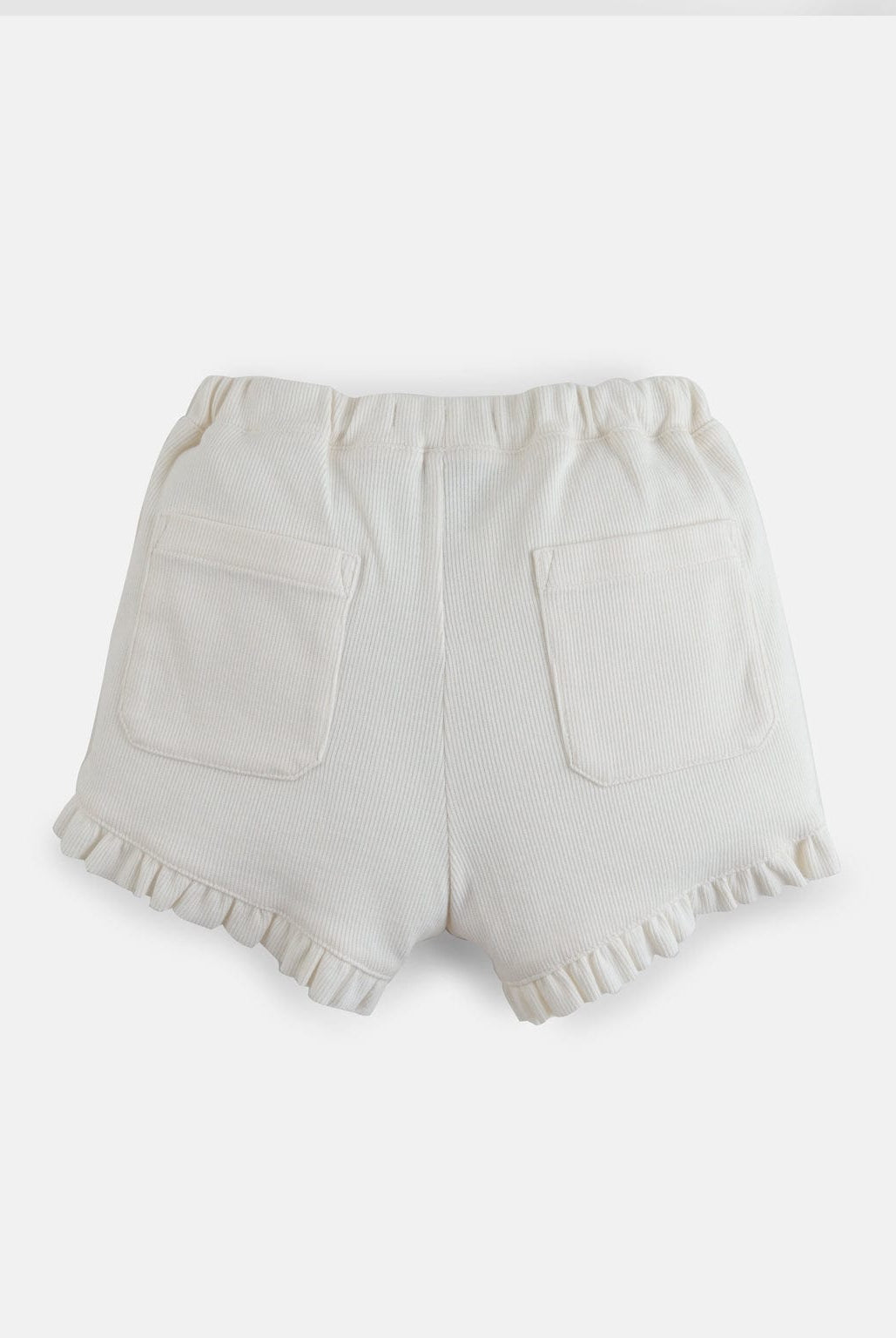 جينجرسنابس شورت بناتي سادة مضلع مكشكش من الأطراف أوف وايت