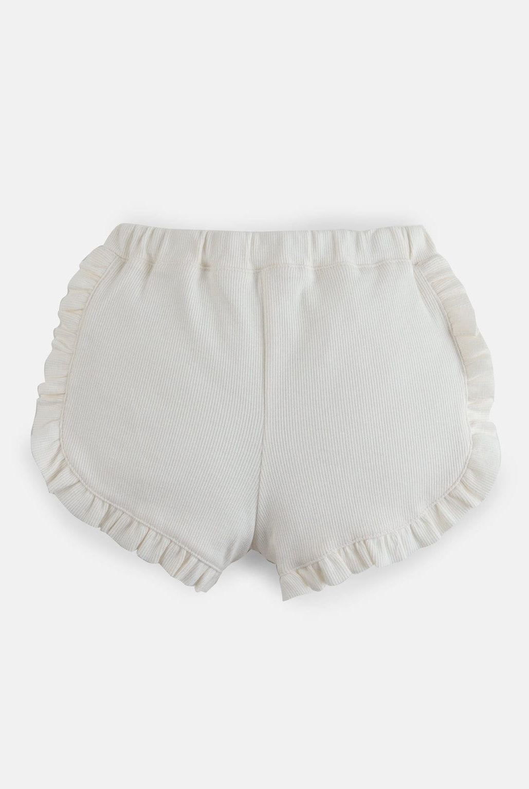 جينجرسنابس شورت بناتي سادة مضلع مكشكش من الأطراف أوف وايت