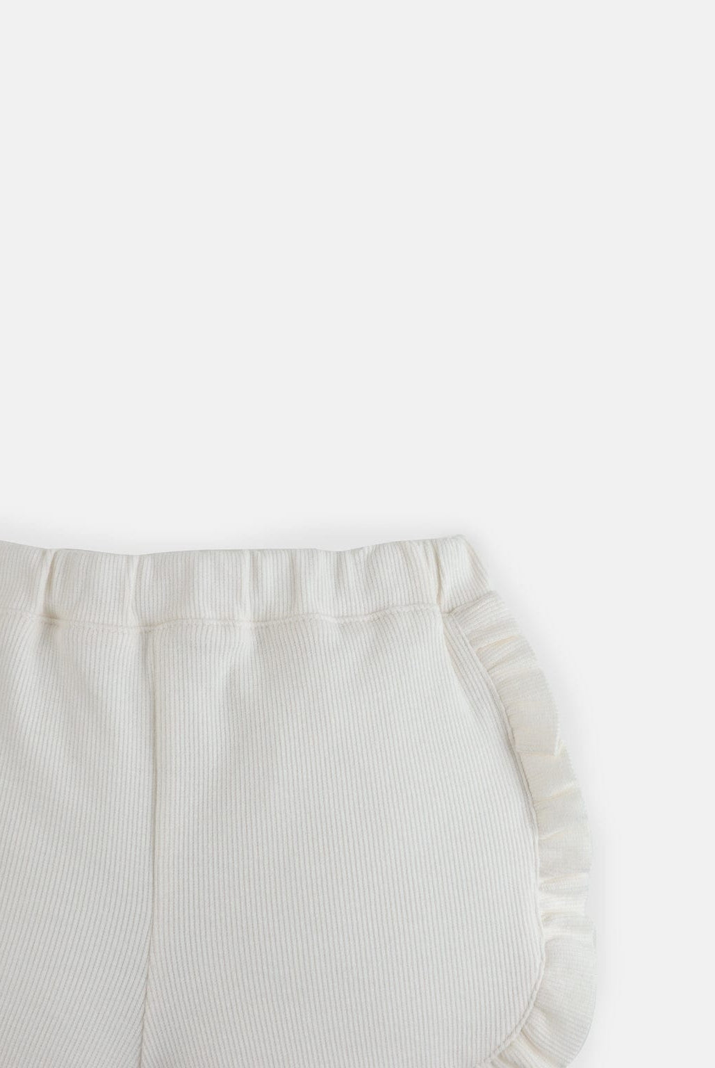 جينجرسنابس شورت بناتي سادة مضلع مكشكش من الأطراف أوف وايت