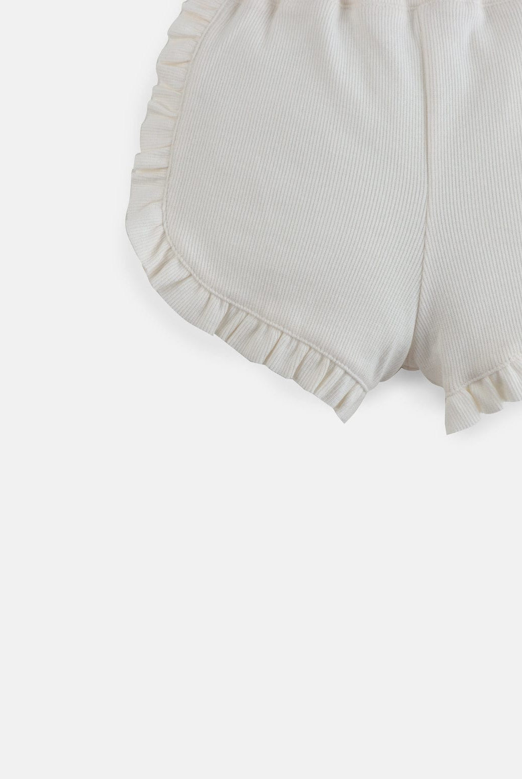 جينجرسنابس شورت بناتي سادة مضلع مكشكش من الأطراف أوف وايت