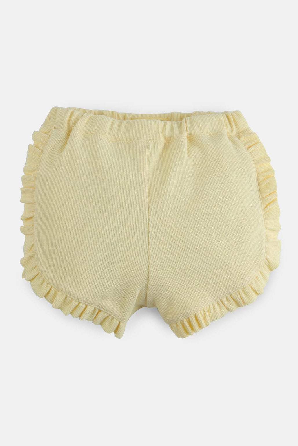 جينجرسنابس شورت سادة مضلع مكشكش من الأطراف بناتي أصفر