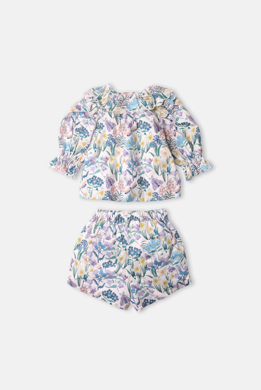 جينجرسنابس طقم بناتي مشجر قطعتين نص كم وشورت متعدد الألوان