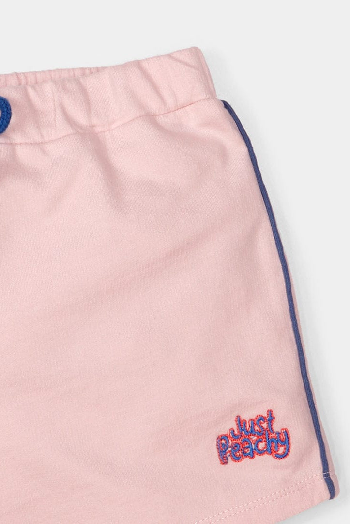 جينجرسنابس شورت قماش برباط أطفال بناتي ماء الورد