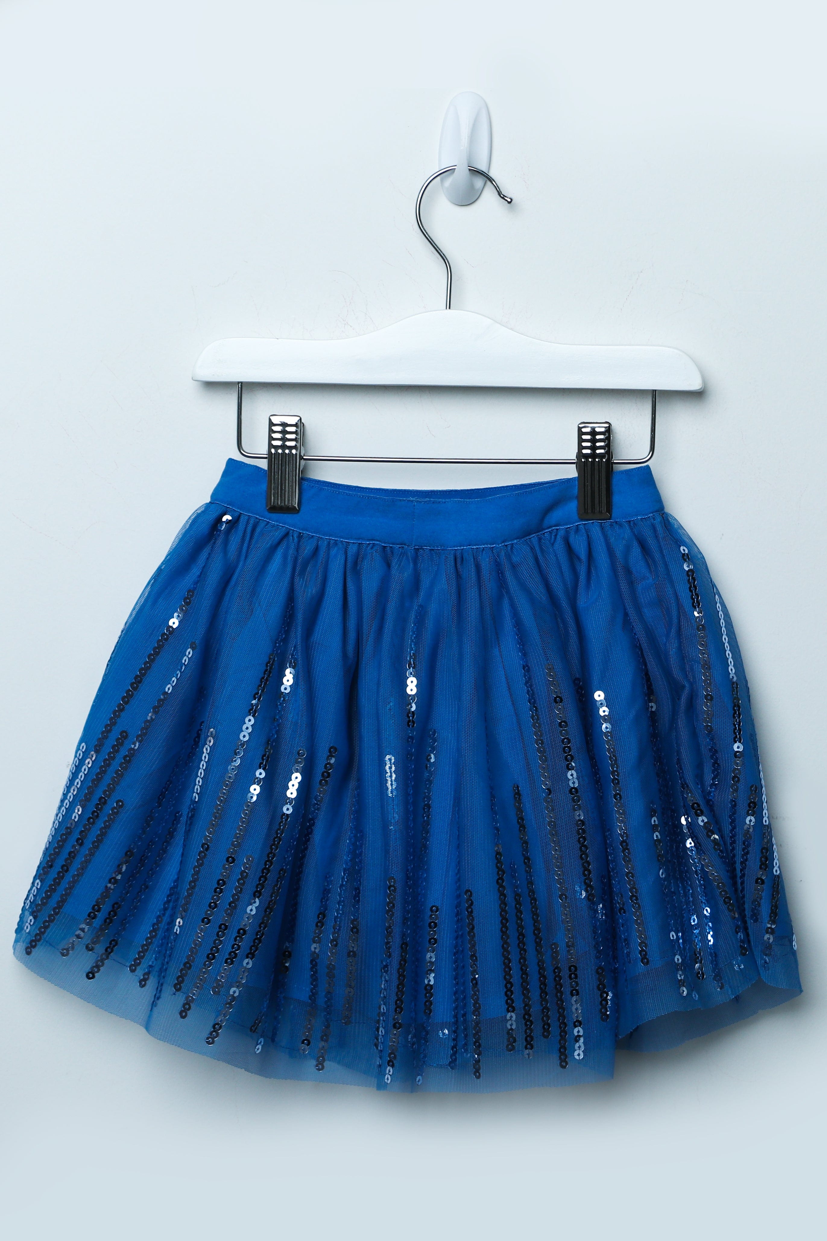 جينجرسنابس تنورة بناتي مزينة بقشر سمك أزرق