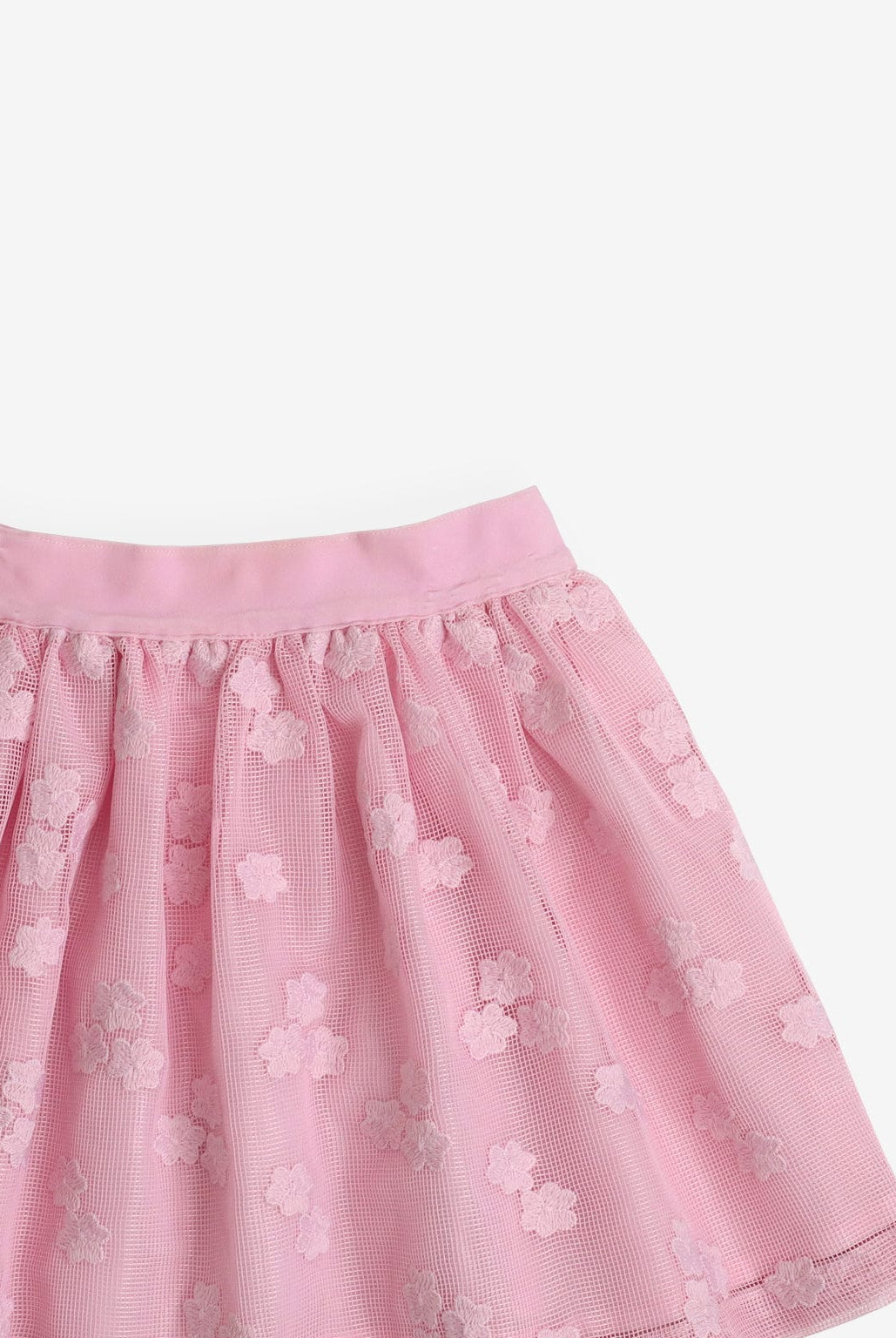 جينجرسنابس تنورة بناتي كلوش مزينة بالورد ليلكي فاتح