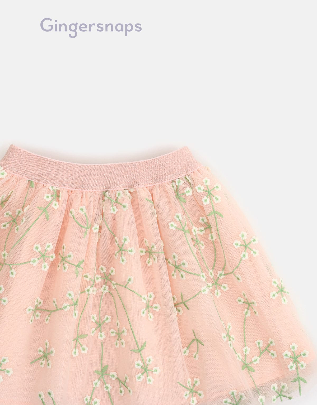 جينجرسنابس تنورة بناتي موردة مبطنة أحمر بنفسجي