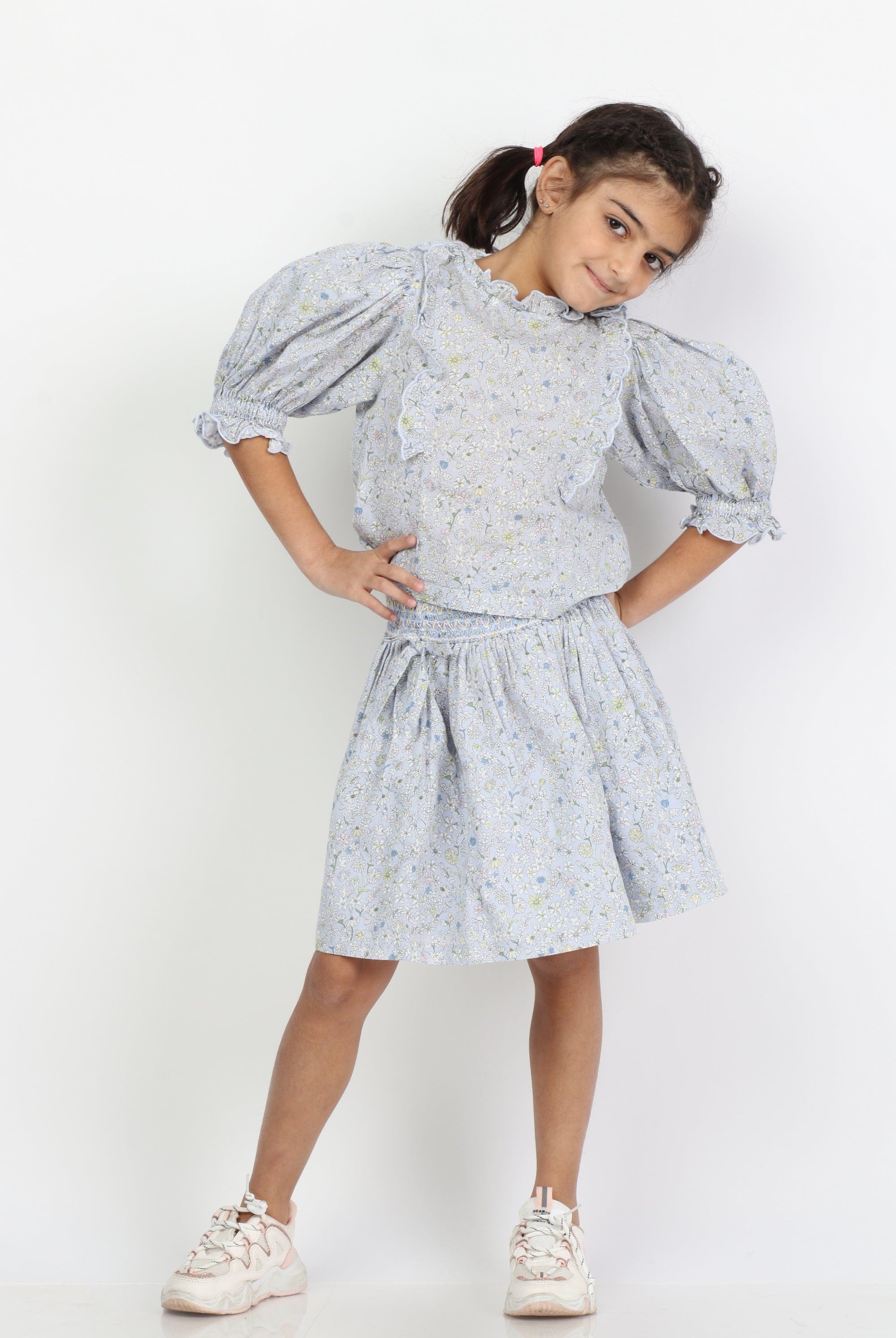 جينجرسنابس تنورة بناتي كلوش موردة متعدد الألوان