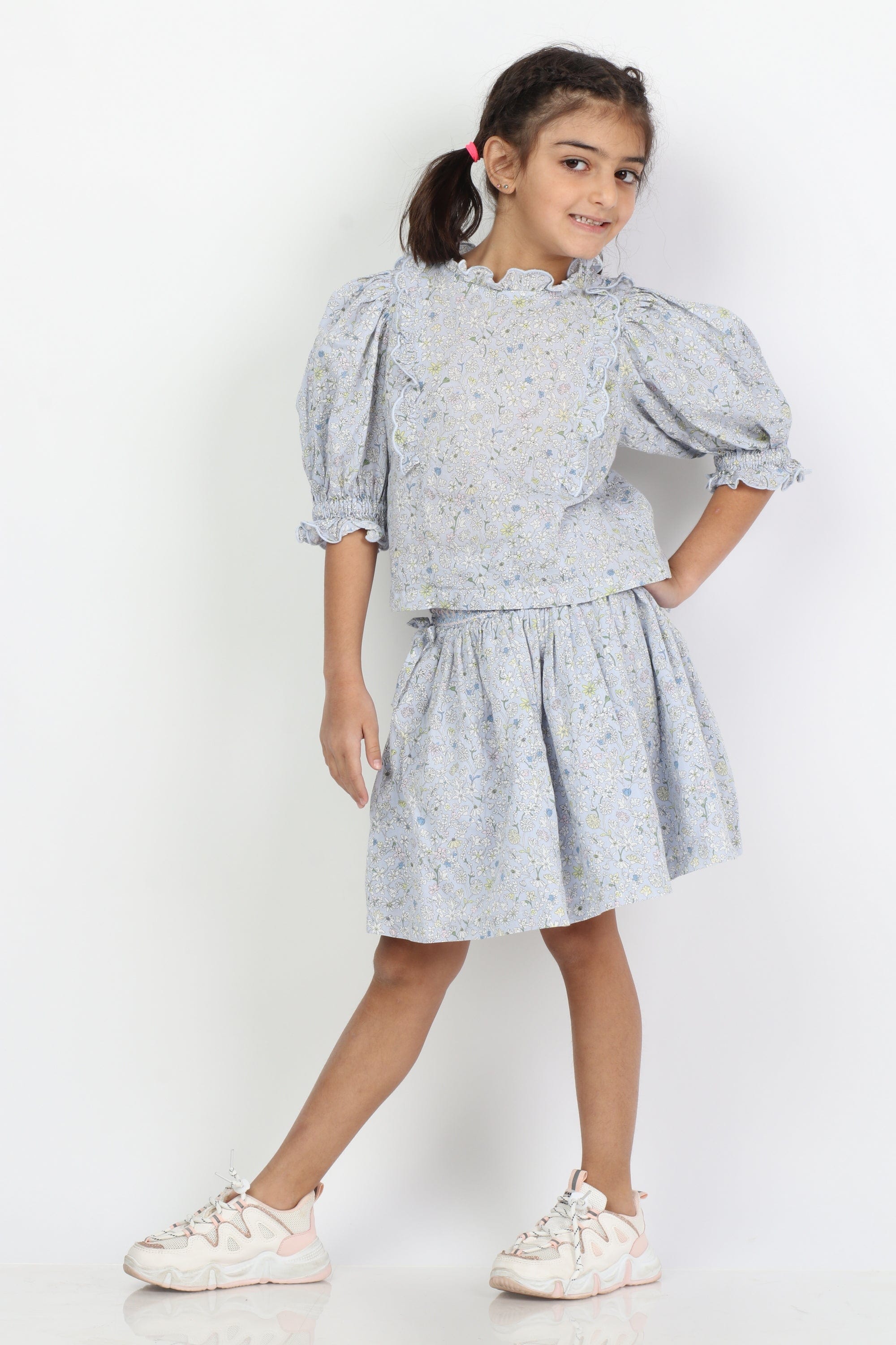 جينجرسنابس تنورة بناتي كلوش موردة متعدد الألوان