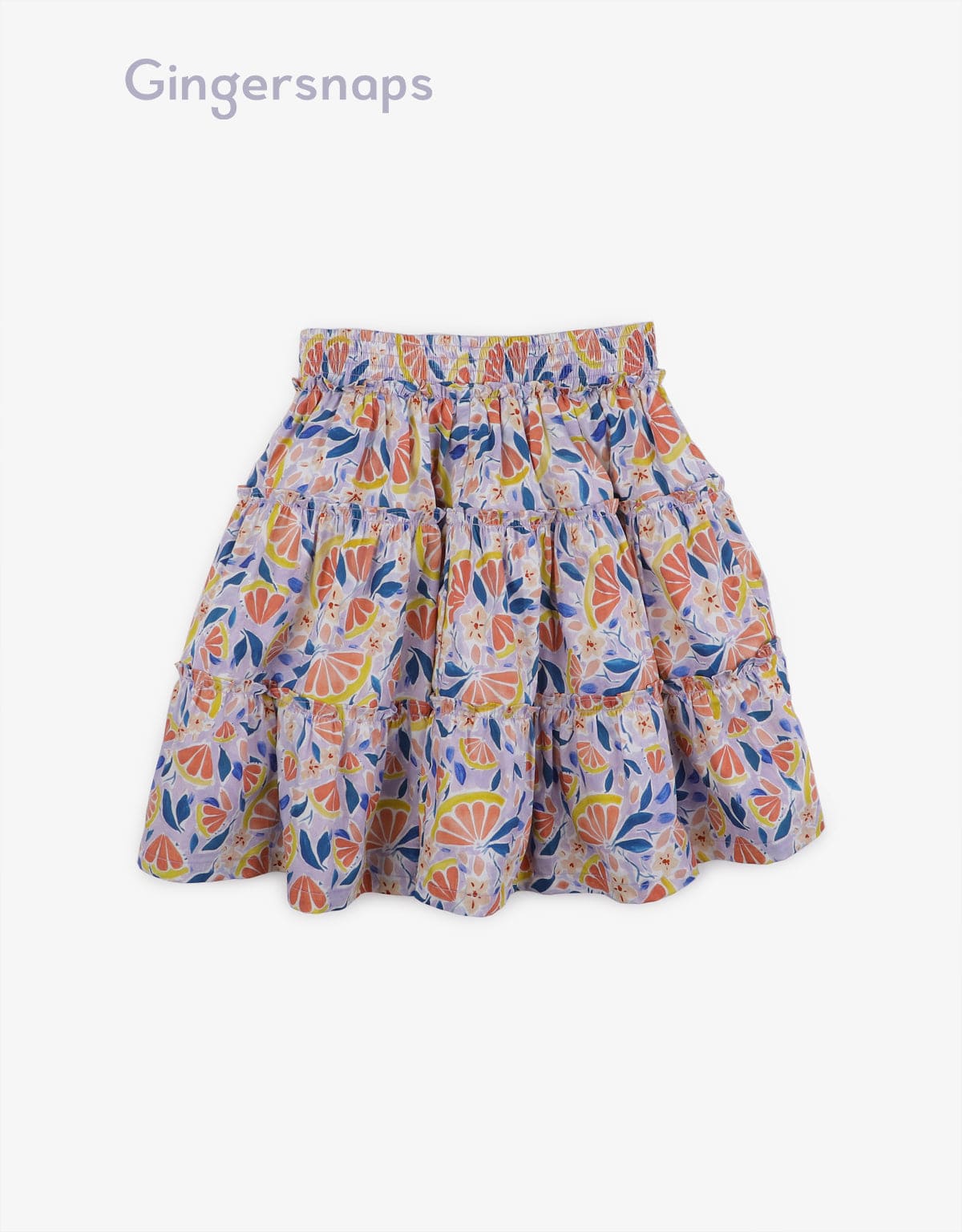 جينجرسنابس تنورة منقوشة كلوش بناتي متعدد الألوان