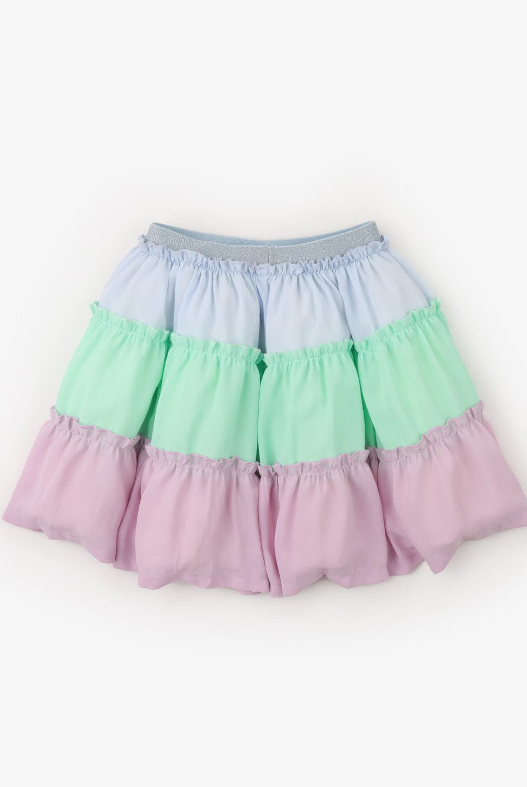 جينجرسنابس تنورة موردة شفافة مبطنة بناتي مكشكشة متعدد الألوان