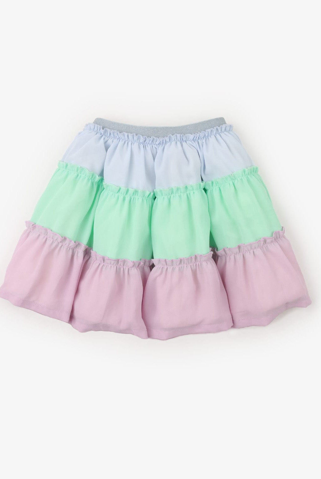 جينجرسنابس تنورة موردة شفافة مبطنة بناتي مكشكشة متعدد الألوان